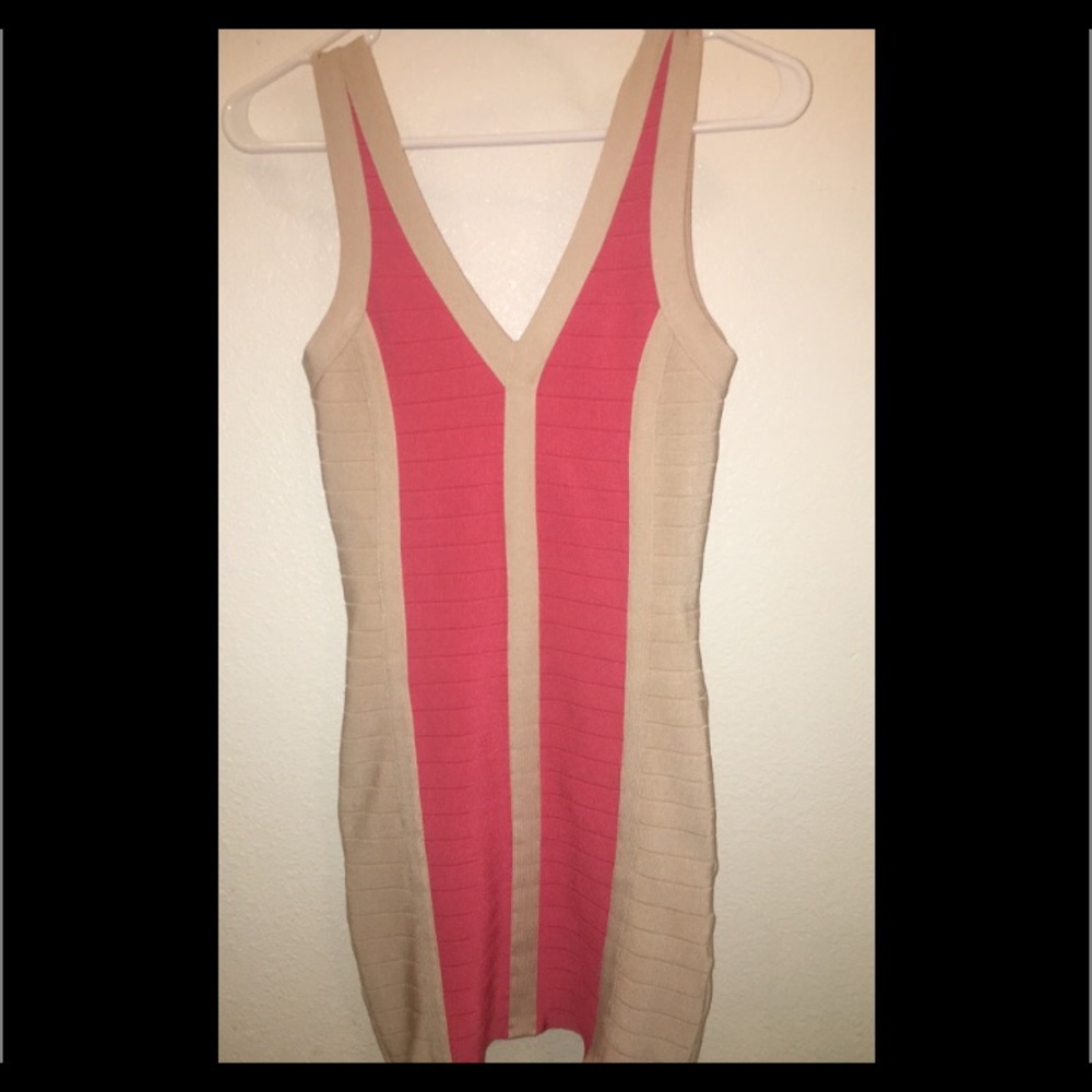 Bebe Gold/Tan Dress